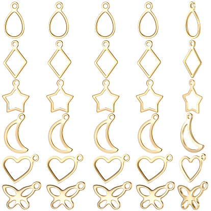 150шт 6 стили 304 подвески из нержавеющей стали, разнообразные