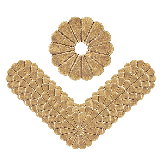 Латунные шайбы для ручек, цветок, фурнитура для мебели аксессуары