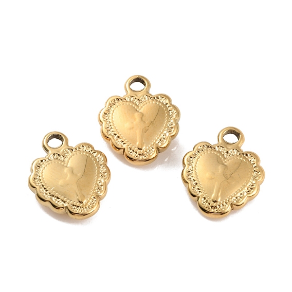 Ионное покрытие (ip) 304 брелоки из нержавеющей стали, сердце с крестиком