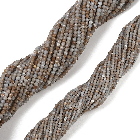 Натуральные ангельские бусины, круглые, граненые