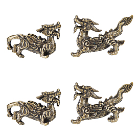 2 Парные латунные фигурки пиксиу для украшения витрины, для украшения рабочего стола домашнего офиса