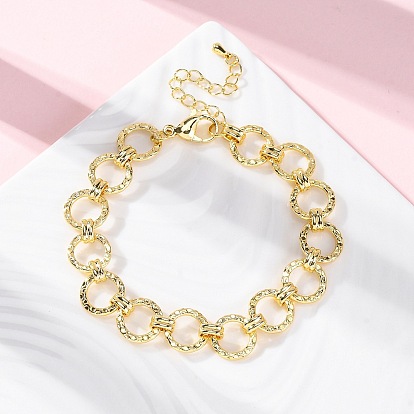 Латунные кольца звенья цепи браслеты для женщин мужчин, долговечный, без кадмия и без свинца, стойки покрытие