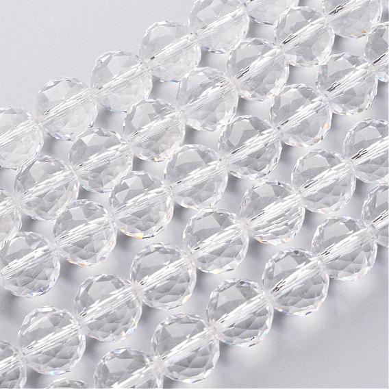 Glass Bead Strands, Faceted, Round