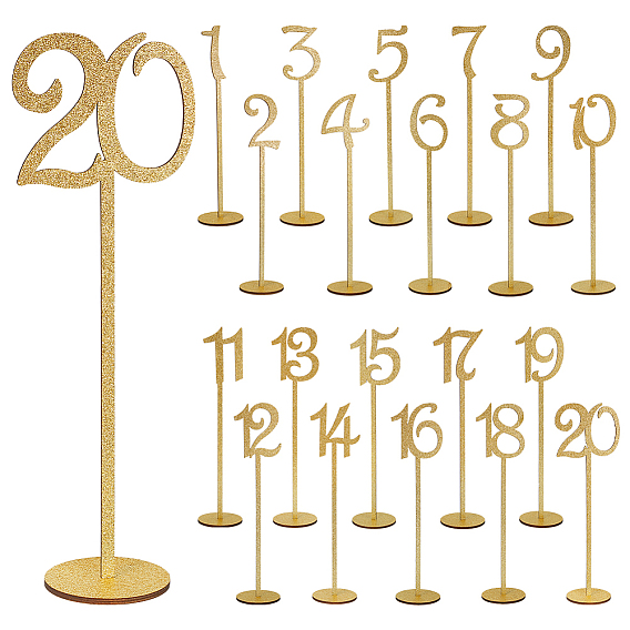 Number 1~20 Wood Table Place Card, for Wedding, Restaurant, Birthday Party Decorations