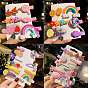 Cute Plastic Hair Clip Sets, Rainbow Flower Fruit Dessert Barrettes for Baby Girls Teens Toddlers