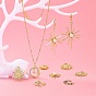 DIY Pendant Jewelry Making Finding Kit, Including 14Pcs 7 Style Alloy Enamel & Rhinestone & Brass, Moon & Sun & Star & Flower, Golden