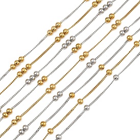 304 Stainless Steel Satellite Chains, Soldered, with Spool