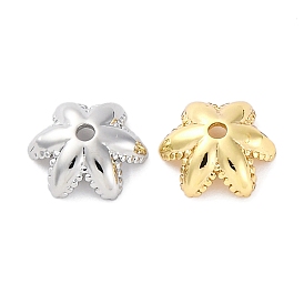 Шапочки и конусы для бусин, латунные, без кадмия, без никеля и без свинца, цветок