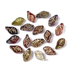 Краска для запекания Пикассо и стеклянные бусины, инкрустированные золотым металлом., лист