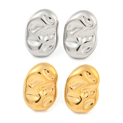 Овальные 304 серьги-гвоздики из нержавеющей стали, серьги-гвоздики для женщин