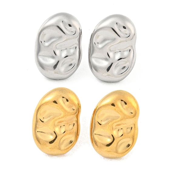 Овальные 304 серьги-гвоздики из нержавеющей стали, серьги-гвоздики для женщин