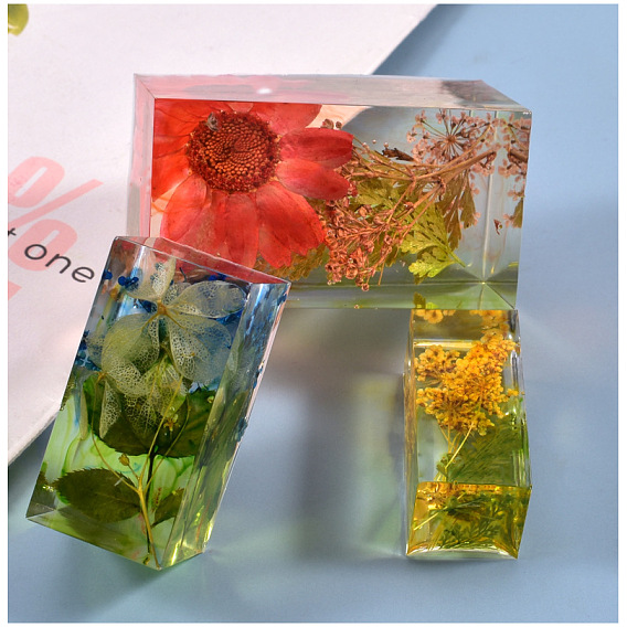 Cuboid Filled Silicone Molds, for Epoxy Filled, Diorama, Dried Flower, Insect Specimen Decoration Crafts