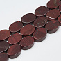 Natural Red Rainbow Jasper Beads Strands, Oval