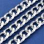 Oxidation Aluminum Curb Chains, Diamond Cut Cuban Link Chains, Unwelded, with Spool
