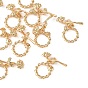 SHEGRACE Brass Toggle Clasps, Rose Flower, Cadmium Free & Lead Free & Nickel Free