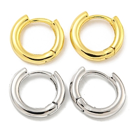 Brass Hoop Earrings, Round