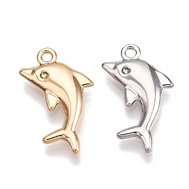 Rack Plating Alloy Pendants, Dolphin