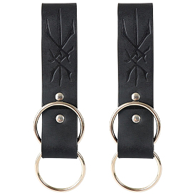 2 Прямоугольный кулон из искусственной кожи в стиле средневековья. С кольцом из сплава, аксессуары для юбки викингов эпохи Возрождения