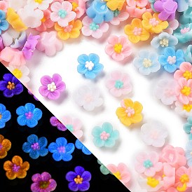 Luminous Resin Decoden Cabochons, Glow in the Dark, Flower