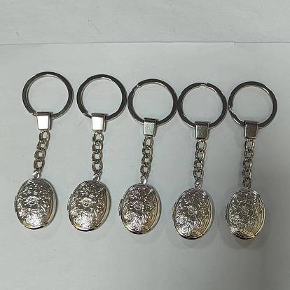 5 llavero con medallón de latón, con anillos de hierro