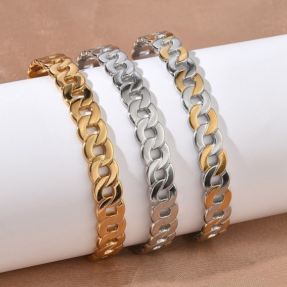 304 из нержавеющей стали манжеты браслеты, браслеты-цепочки для женщин