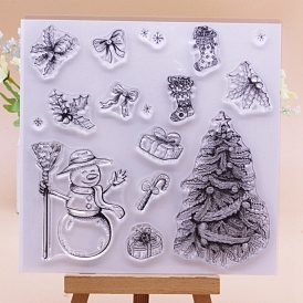 Рождественские силиконовые штампы, для diy scrapbooking, фотоальбом декоративный, изготовление карт