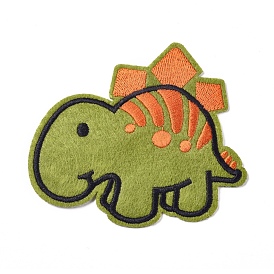 Computerized Embroidery Cloth Iron on/Sew on Patches, Costume Accessories, Appliques, Dinosaur