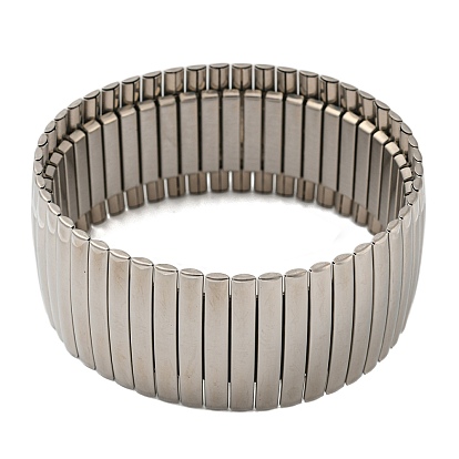 304 bracelet chaîne à maillons en acier inoxydable, bracelet large extensible