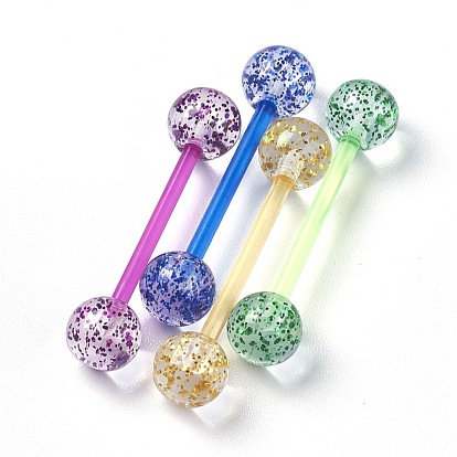 Supports de perçage de mamelon en acrylique à double tête, haltères droits