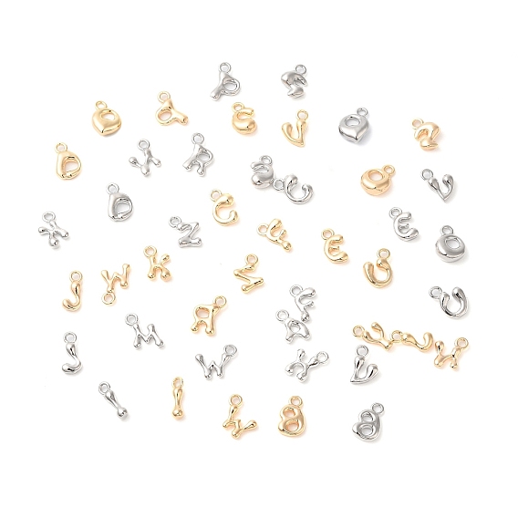 Латунь прелести, без кадмия, без никеля и без свинца, настоящее 18k позолоченное/настоящее платиновое покрытие, буквенное очарование