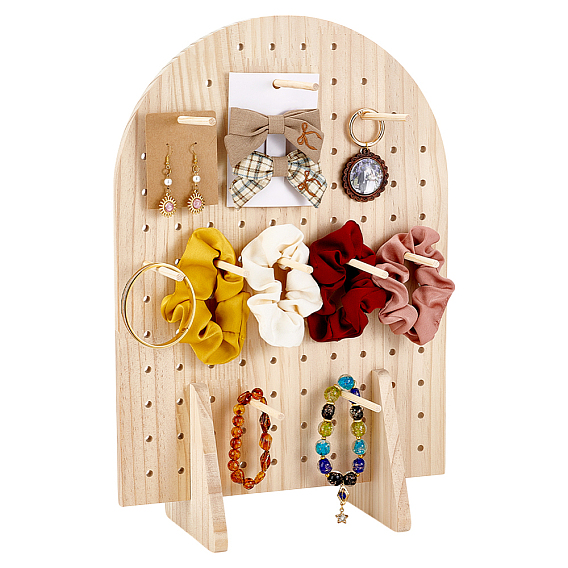 Деревянные подставки для ювелирных изделий в форме арки, серьги, браслеты, ожерелья, держатели-органайзеры со штифтами