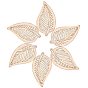 Undyed Wood Big Pendants, Leaf