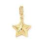 Латунные микропаве прозрачные кубические цирконии звезды европейские подвески шармы, Подвески с большими отверстиями