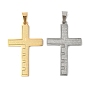304 подвески из нержавеющей стали, ионное покрытие (ip), крест с амулетом из Священного Писания, религия