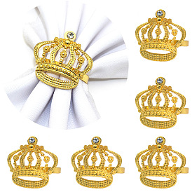 Hotel tableware simple golden crown napkin buckle napkin ring napkin ring alloy mouth cloth ring