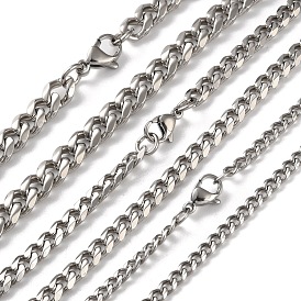 304 Stainless Steel Cuban Link Chain Necklaces for Men