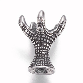 304 Stainless Steel Bead Caps, Claw