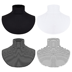 4шт 4 цвета полиэстер искусственный воротник, декольте отделка одежды пошив аппликации край, аксессуары для одежды diy