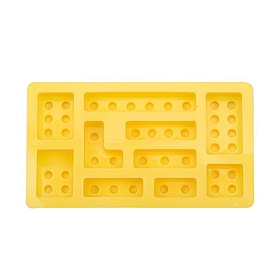 Building Blocks DIY Silicone Molds, Fondant Molds, for Ice, Chocolate, Candy, UV Resin & Epoxy Resin Craft Making, 10 Cavities