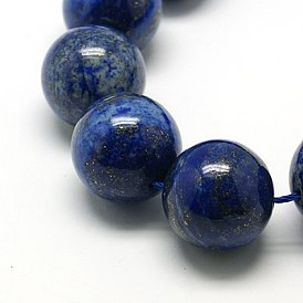Hilos de cuentas de lapislázuli natural, teñido, rondo