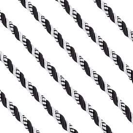 8.5м плетеный шнур из полиэстера для изготовления ювелирных изделий, круглые