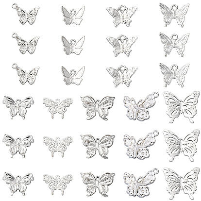 54 шт 9 стили подвески из сплава, бабочка