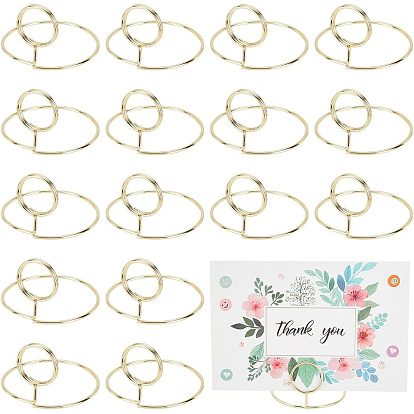 Alloy Place Card Holder, Cute Table Card Holder, for Wedding Decoration, Round