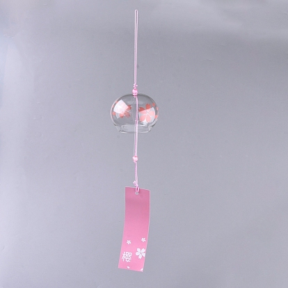 Japanese Wind Chimes, Small Wind Bells Handmade Glass Pendants, for Birthday Gift Home Decors