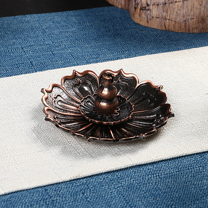 Alloy Incense Burners, Lotus & Gourd Incense Holders, Home Office Teahouse Zen Buddhist Supplies
