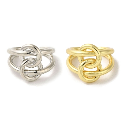 Anillos de puño de latón chapado en rack, larga duración plateado, sin plomo y el cadmio