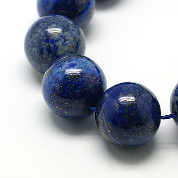 Natural Lapis Lazuli Beads Strands, Dyed, Round