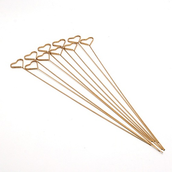 Iron Floral Picks, Card Holders, for Weddings, Birthday Parties, Events, Decorations, Heart