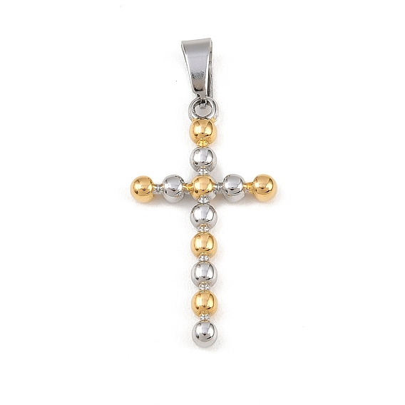 304 подвески из нержавеющей стали, крестик, ионное покрытие (ip)