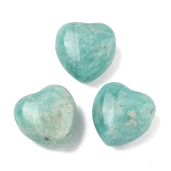 Бусины из природных амазонит, сердце